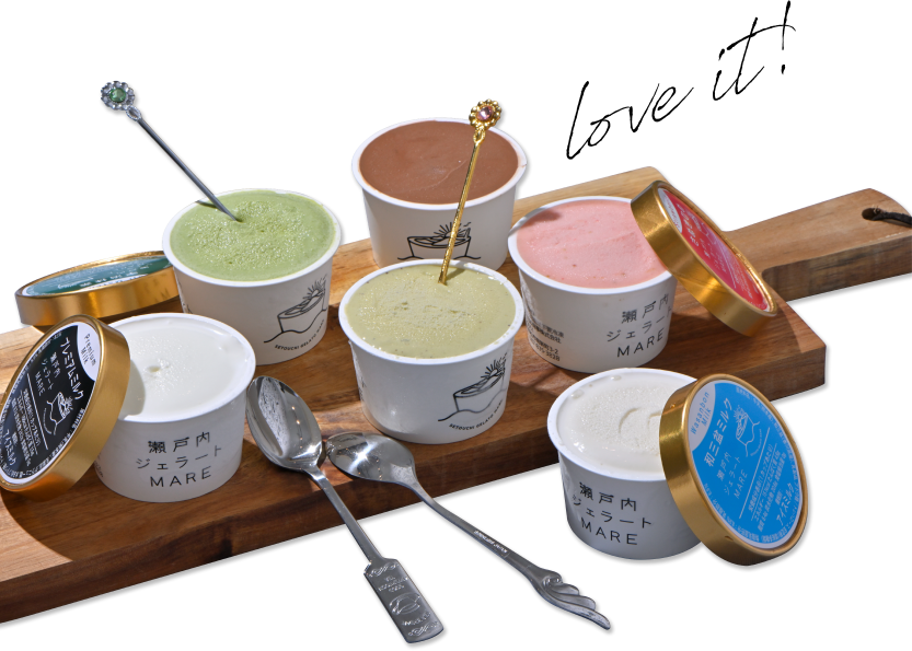 多彩なフルーツを贅沢に使うジェラートを堪能